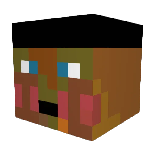 F1N_NOOBIE Minecraft avatar head, 3D render