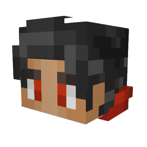F1R353 Minecraft avatar head, 3D render