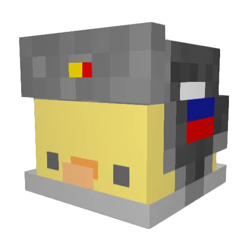 F1R3BUL Minecraft avatar head, 3D render