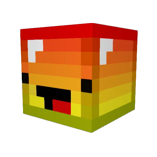 F1R3PH30N1X Minecraft avatar head, 3D render