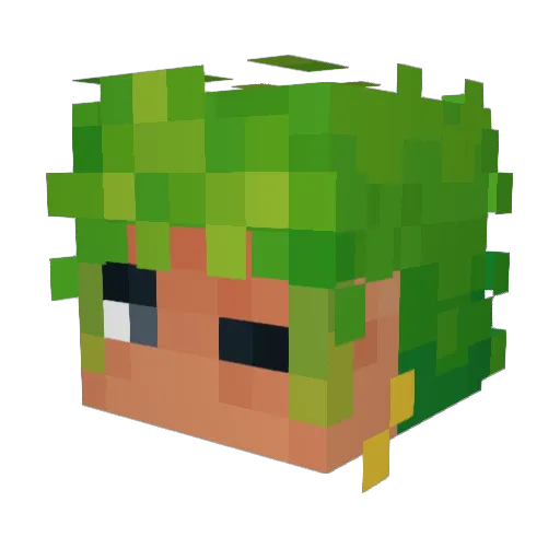 F1SHBONESS Minecraft avatar head, 3D render