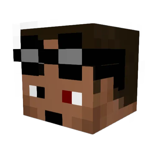 F1Spieler Minecraft avatar head, 3D render