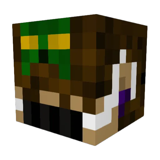 F1YTRAP Minecraft avatar head, 3D render