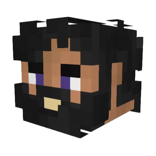 F1ZKE Minecraft avatar head, 3D render