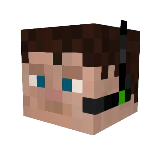 F1_MADKILLER Minecraft avatar head, 3D render