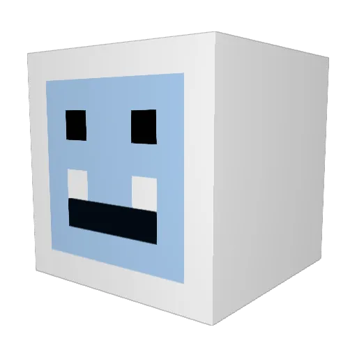 F1_Yeti Minecraft avatar head, 3D render