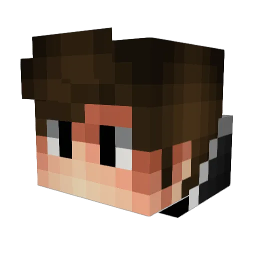 F1_nn_ Minecraft avatar head, 3D render