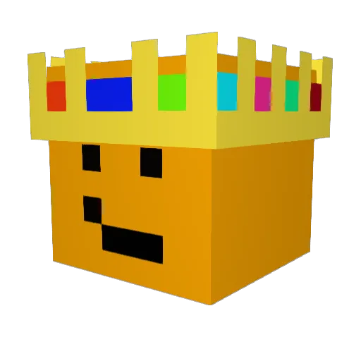 F1am3_06 Minecraft avatar head, 3D render