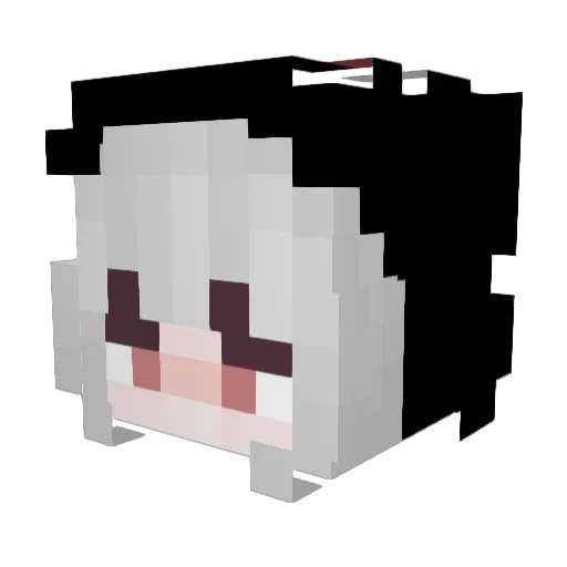 F1anxpe0 Minecraft avatar head, 3D render