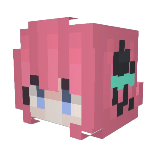 F1apj8ck Minecraft avatar head, 3D render