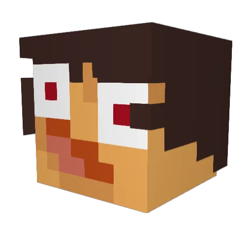 F1estyFaj1ta Minecraft avatar head, 3D render