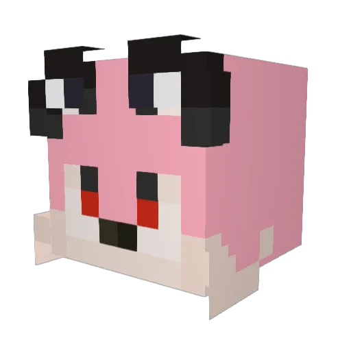 F1exter Minecraft avatar head, 3D render