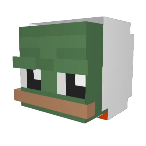 F1ipin Minecraft avatar head, 3D render
