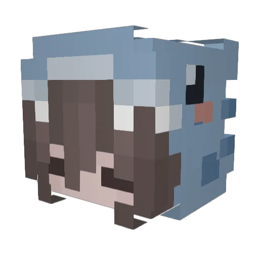F1la_1 Minecraft avatar head, 3D render