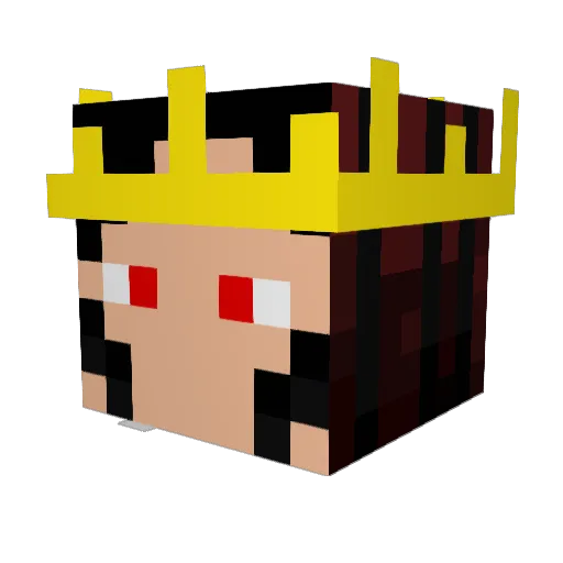 F1mber Minecraft avatar head, 3D render