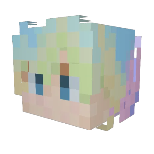 F1mfeels Minecraft avatar head, 3D render