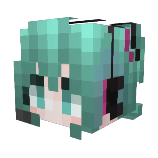 F1n2lly Minecraft avatar head, 3D render
