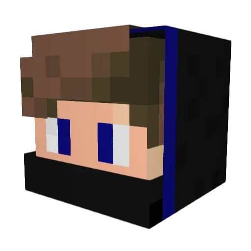 F1n_09 Minecraft avatar head, 3D render