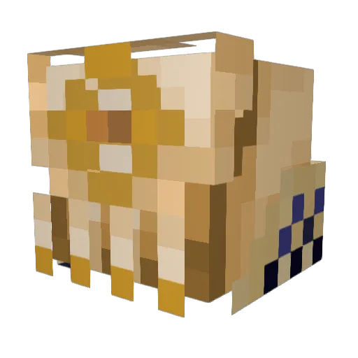F1nal_Draft Minecraft avatar head, 3D render