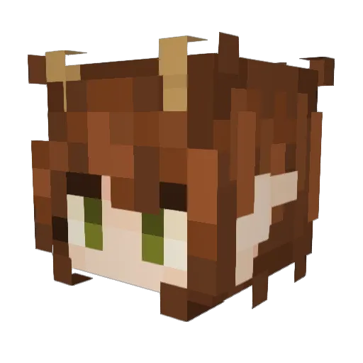 F1nch1e Minecraft avatar head, 3D render