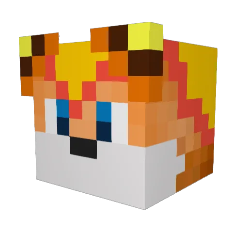 F1r0xe Minecraft avatar head, 3D render