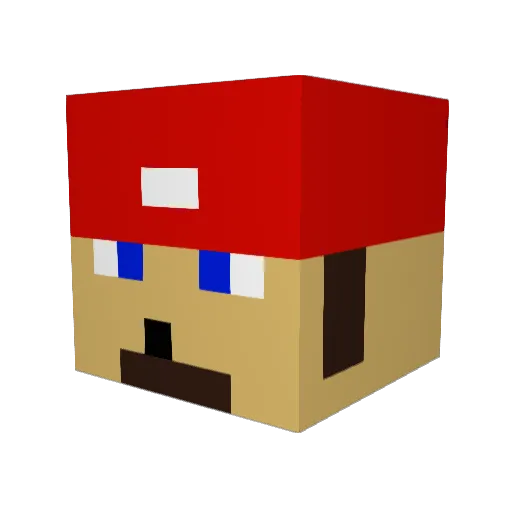 F1veDog Minecraft avatar head, 3D render