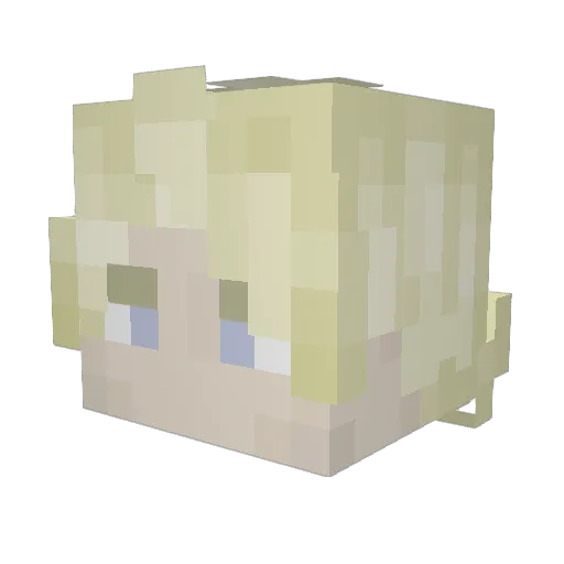 F1x7 Minecraft avatar head, 3D render