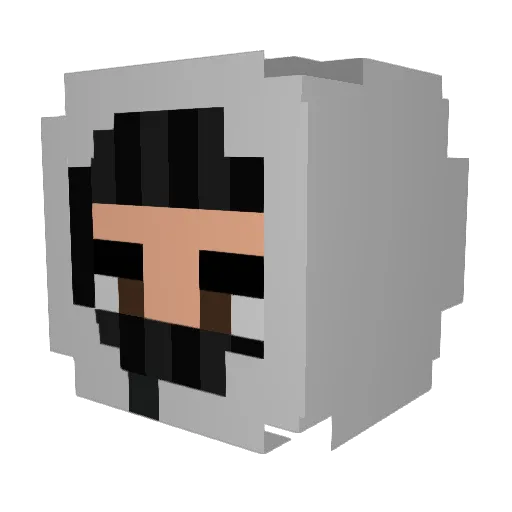 F1zzyBG Minecraft avatar head, 3D render