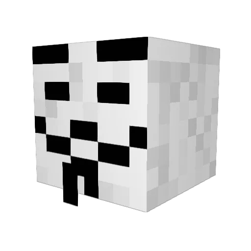 F21NO Minecraft avatar head, 3D render
