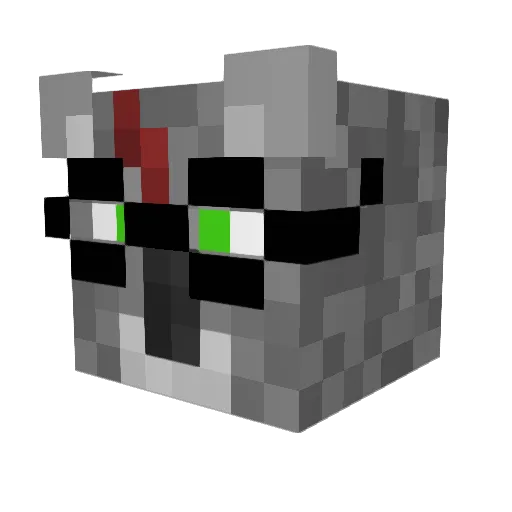 F22Max Minecraft avatar head, 3D render