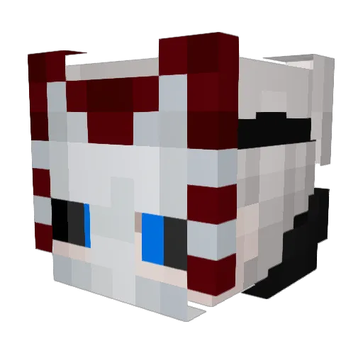 F2ER Minecraft avatar head, 3D render