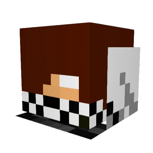 F2F_Yaya Minecraft avatar head, 3D render