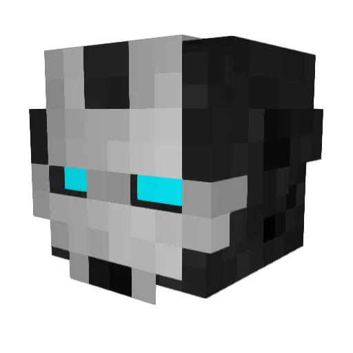 F2Face Minecraft avatar head, 3D render