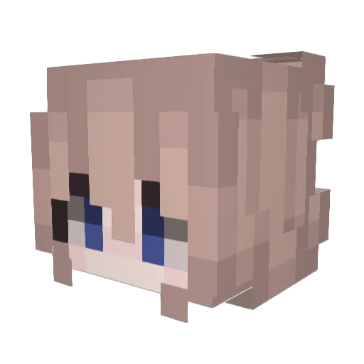 F315 Minecraft avatar head, 3D render