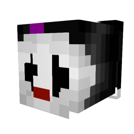 F31t Minecraft avatar head, 3D render