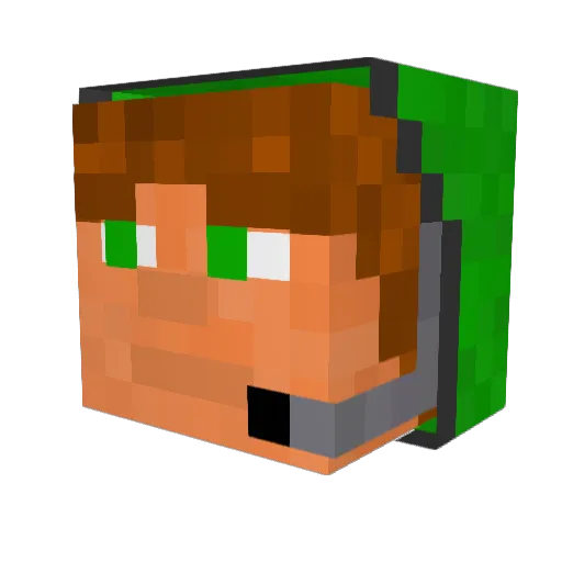 F3BB3 Minecraft avatar head, 3D render