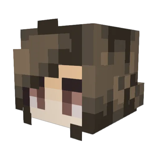 F3MALE Minecraft avatar head, 3D render