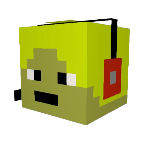 F3NT0M Minecraft avatar head, 3D render