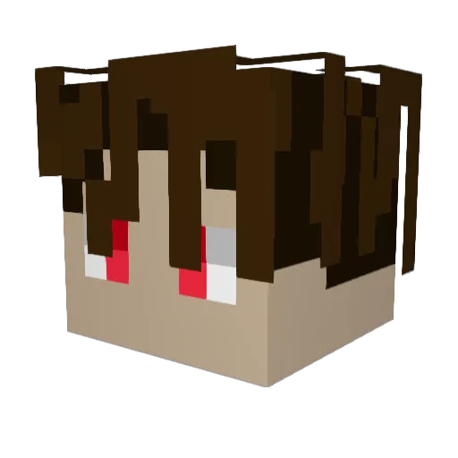 F3R_09 Minecraft avatar head, 3D render