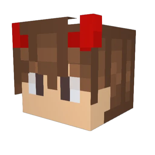 F3d3M Minecraft avatar head, 3D render