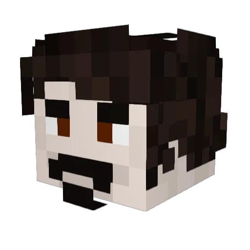 F3dusa Minecraft avatar head, 3D render