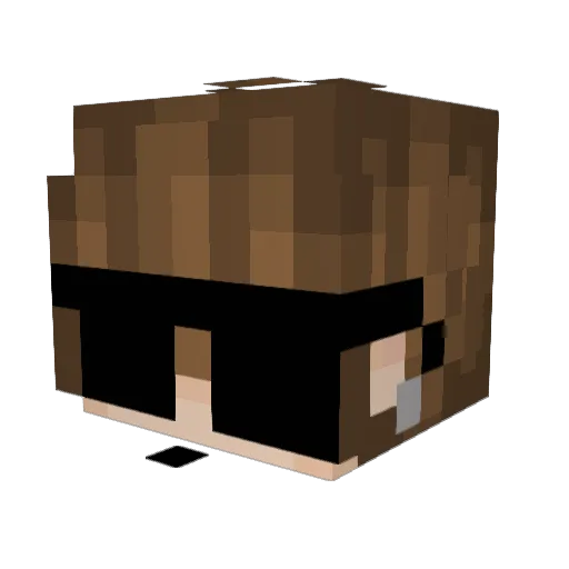 F3dzee Minecraft avatar head, 3D render