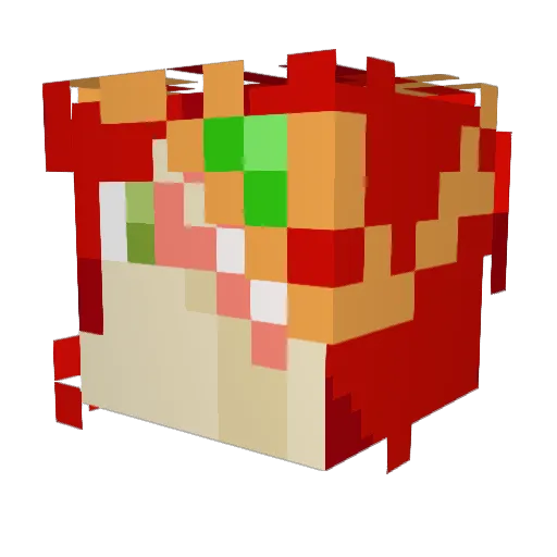 F3ernii Minecraft avatar head, 3D render