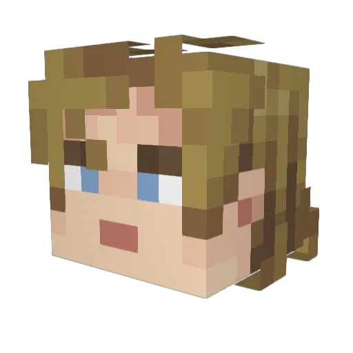 F3fr Minecraft avatar head, 3D render