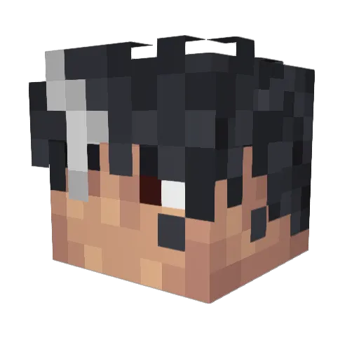 F3nax Minecraft avatar head, 3D render