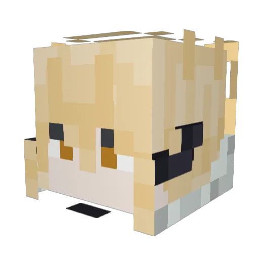 F3ylx Minecraft avatar head, 3D render