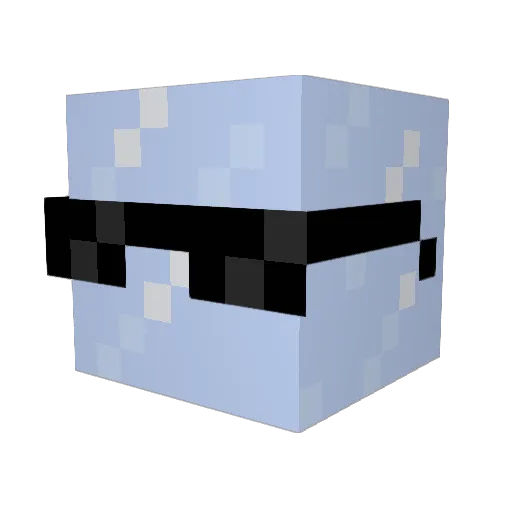F41CH0N Minecraft avatar head, 3D render