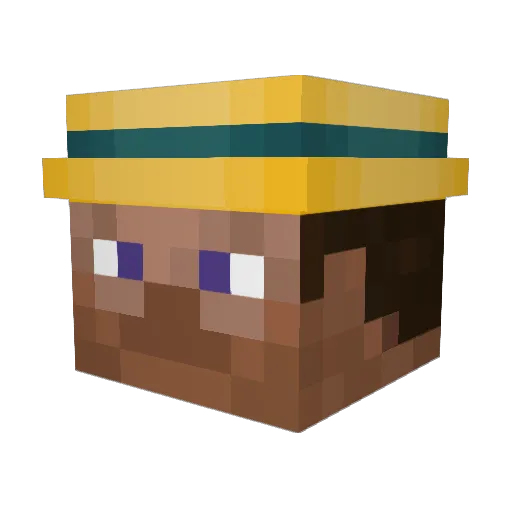 F4BlO Minecraft avatar head, 3D render