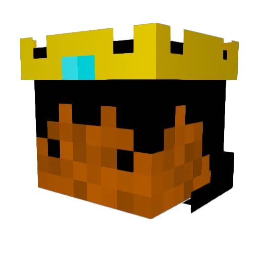 F4Close Minecraft avatar head, 3D render