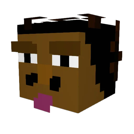 F4D3D_D4RKN3SS Minecraft avatar head, 3D render